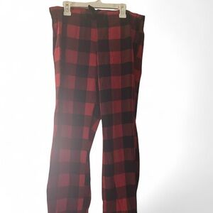 Old Navy Women's Red and Black Checkered Pajama Pants
